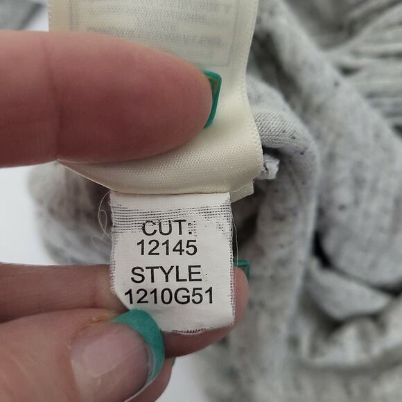 Max Studio Womens Gray V Neck Dolman Sleeve Stretch One Piece Mini Dress Size S - Picture 8 of 9